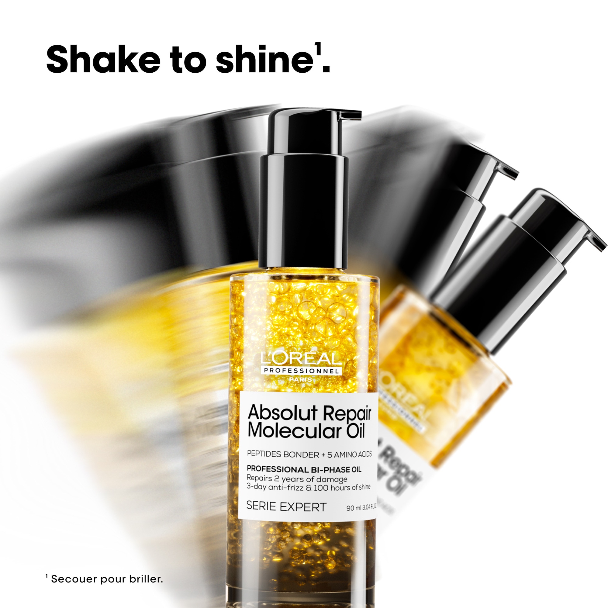 90mL L'ORÉAL PROFESSIONNEL ABSOLUT REPAIR MOLECULAR Huile bi-phase 1 of 4