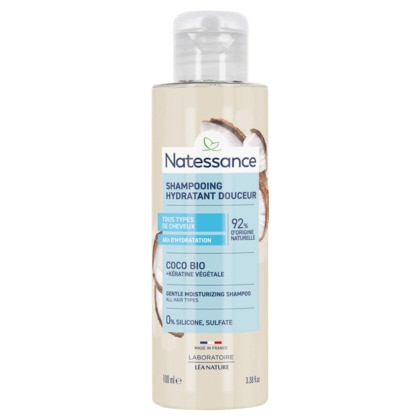 100ML Natessance CAPILLAIRE BIO Shampooing extra-doux usage fréquent coco  1 of 2 