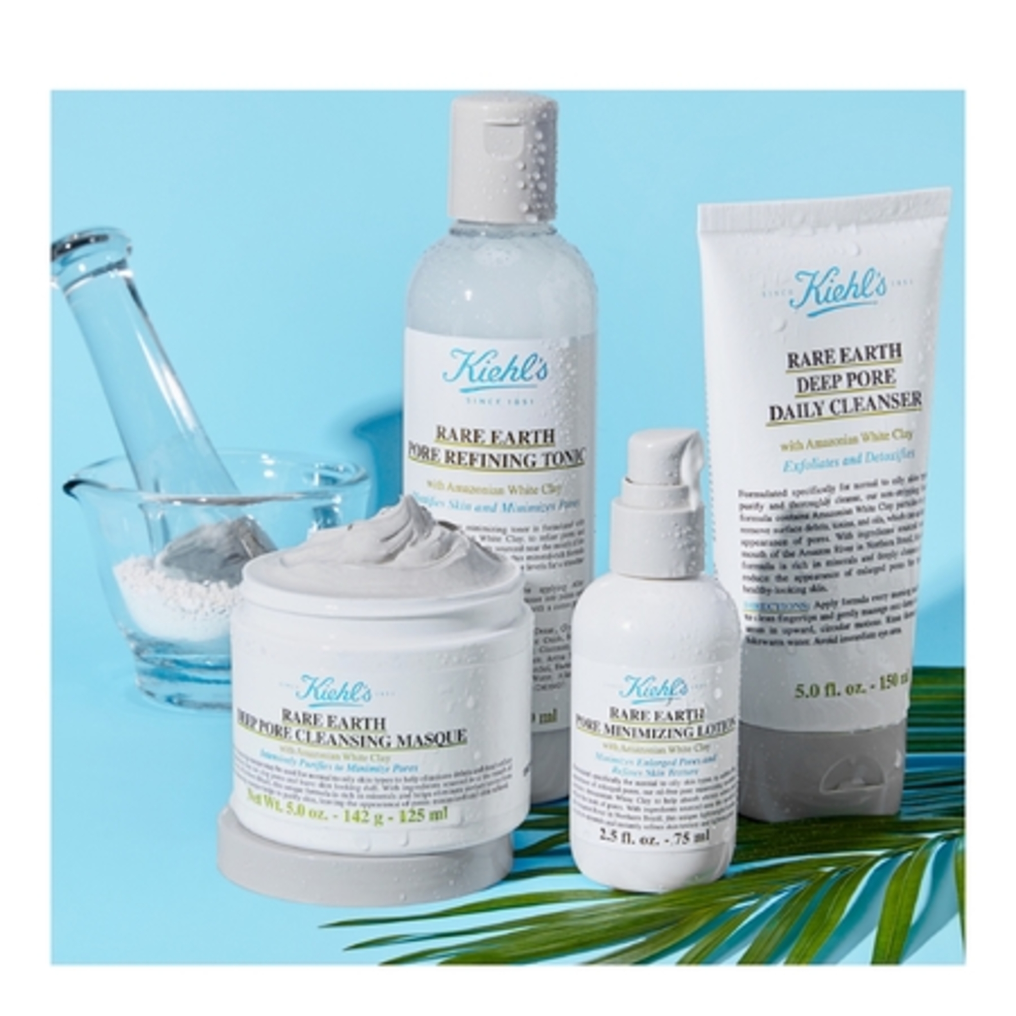 Tonique biphasé purifiant à l'argile blanche peaux normales à grasses