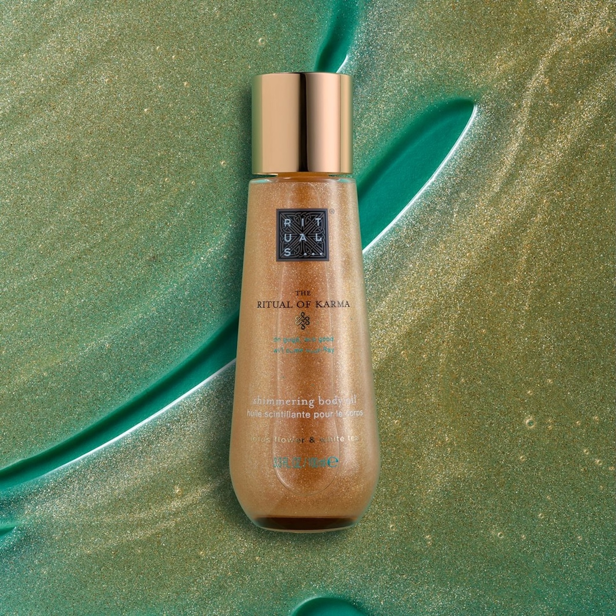 Huile scintillante corps