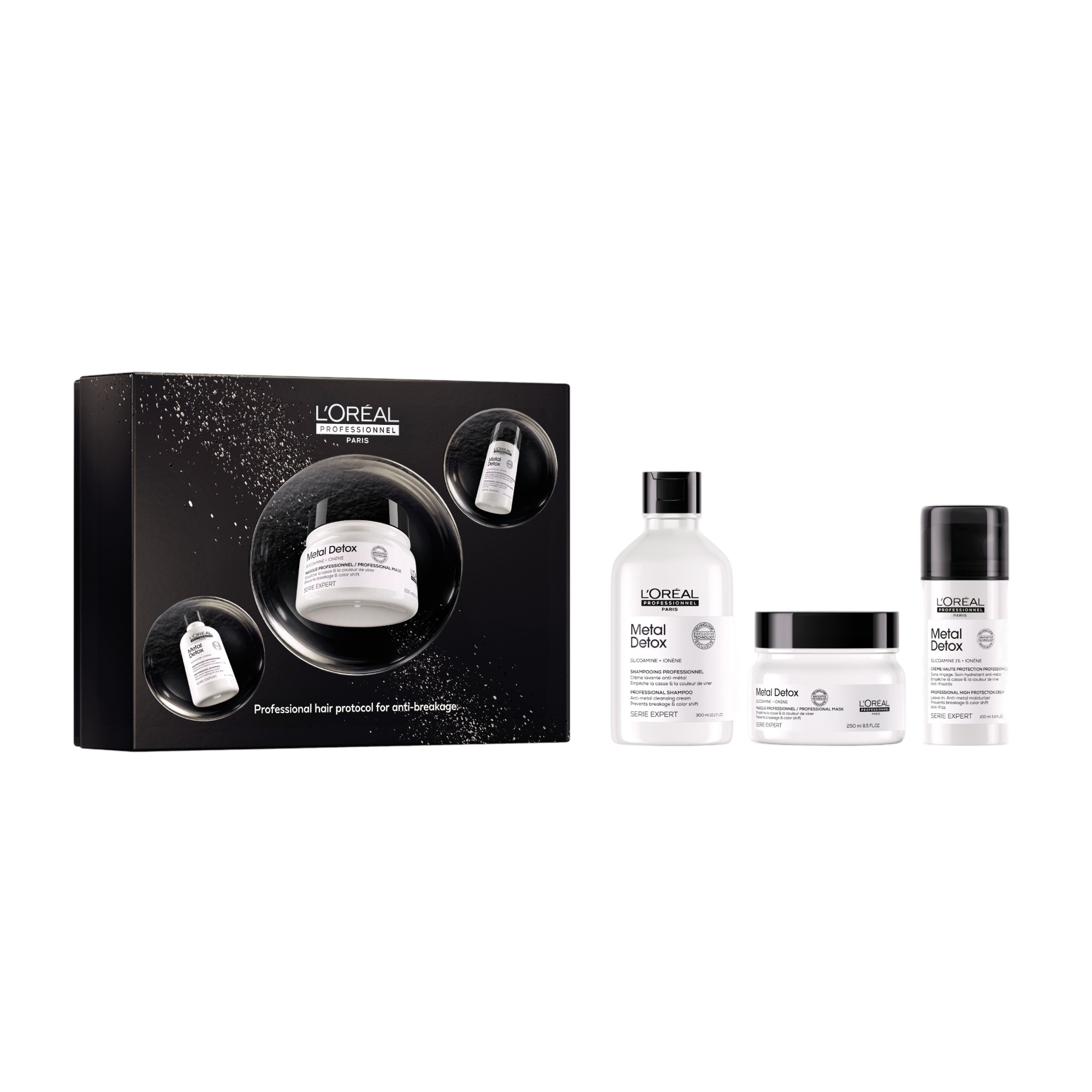 L'ORÉAL PROFESSIONNEL SERIE EXPERT METAL DETOX Coffret - shampoing + masque + huile 1 of 4 Coffret - shampoing + masque + huile