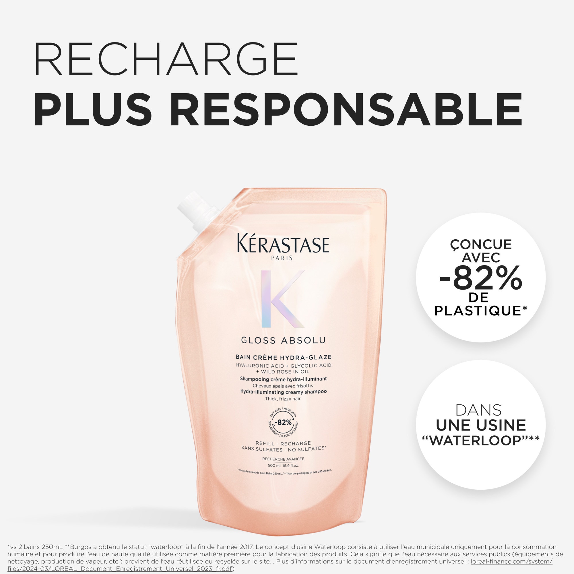 500ML KÉRASTASE GLOSS ABSOLU Bain hydra-illuminant - recharge 1 of 4