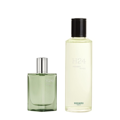  Hermès H24 HERBES VIVES Eau de parfum vaporisateur de voyage et recharge  1 of 3 