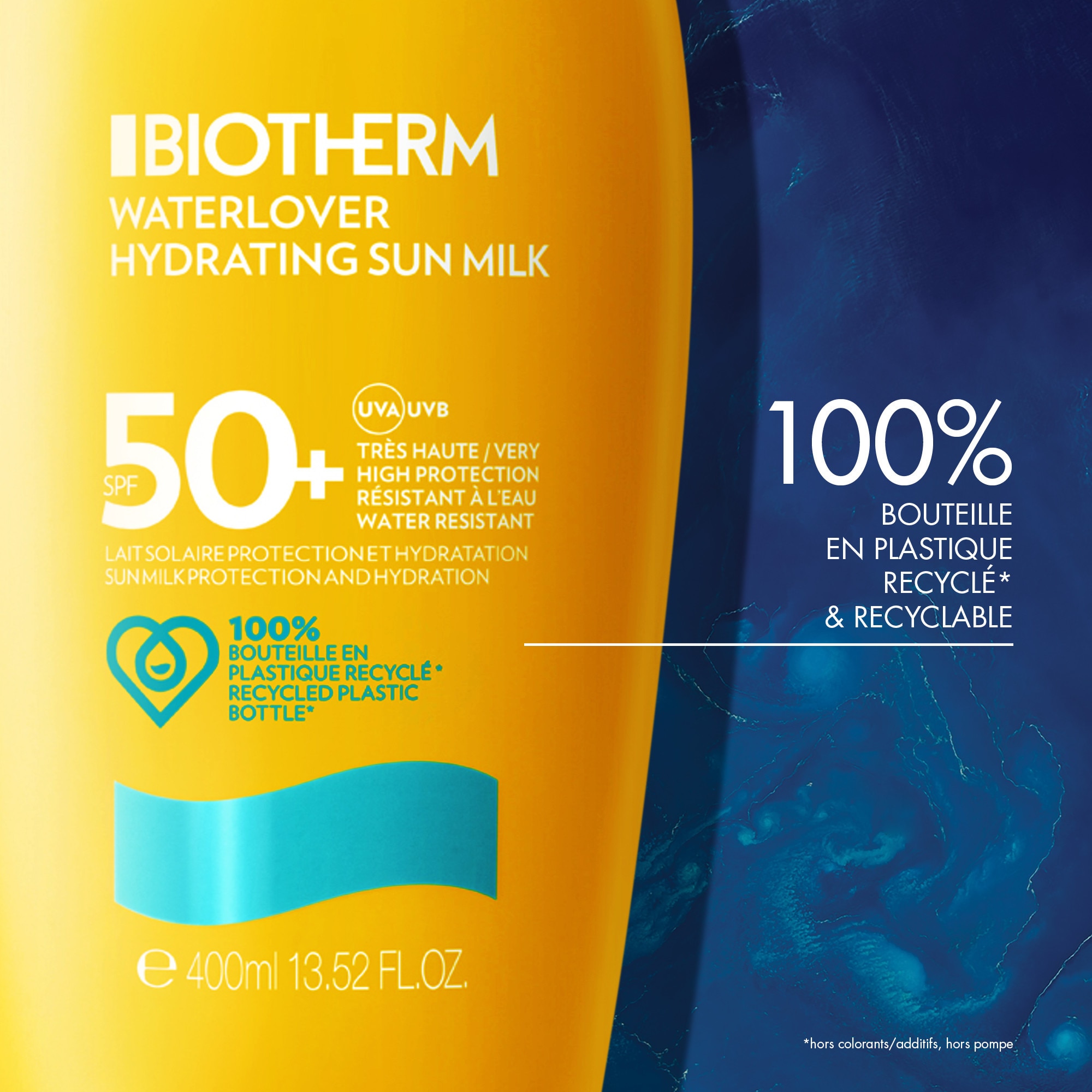 400ML BIOTHERM WATERLOVER Lait hydratant - spf50+ 1 of 4