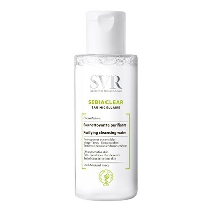 75ML LABORATOIRE SVR SEBIACLEAR EAU MICELLAIRE Eau nettoyante purifiante et matifiante pour peaux acnéiques sensibles  1 of 1 