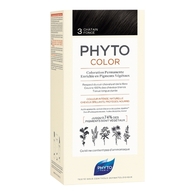  Phyto PHYTOCOLOR Coloration aux pigments végétaux sans ammoniaque 3 CHATAIN FONCÉ <br/> COLORATION PERMANENTE  Kit de coloration  1 of 2 