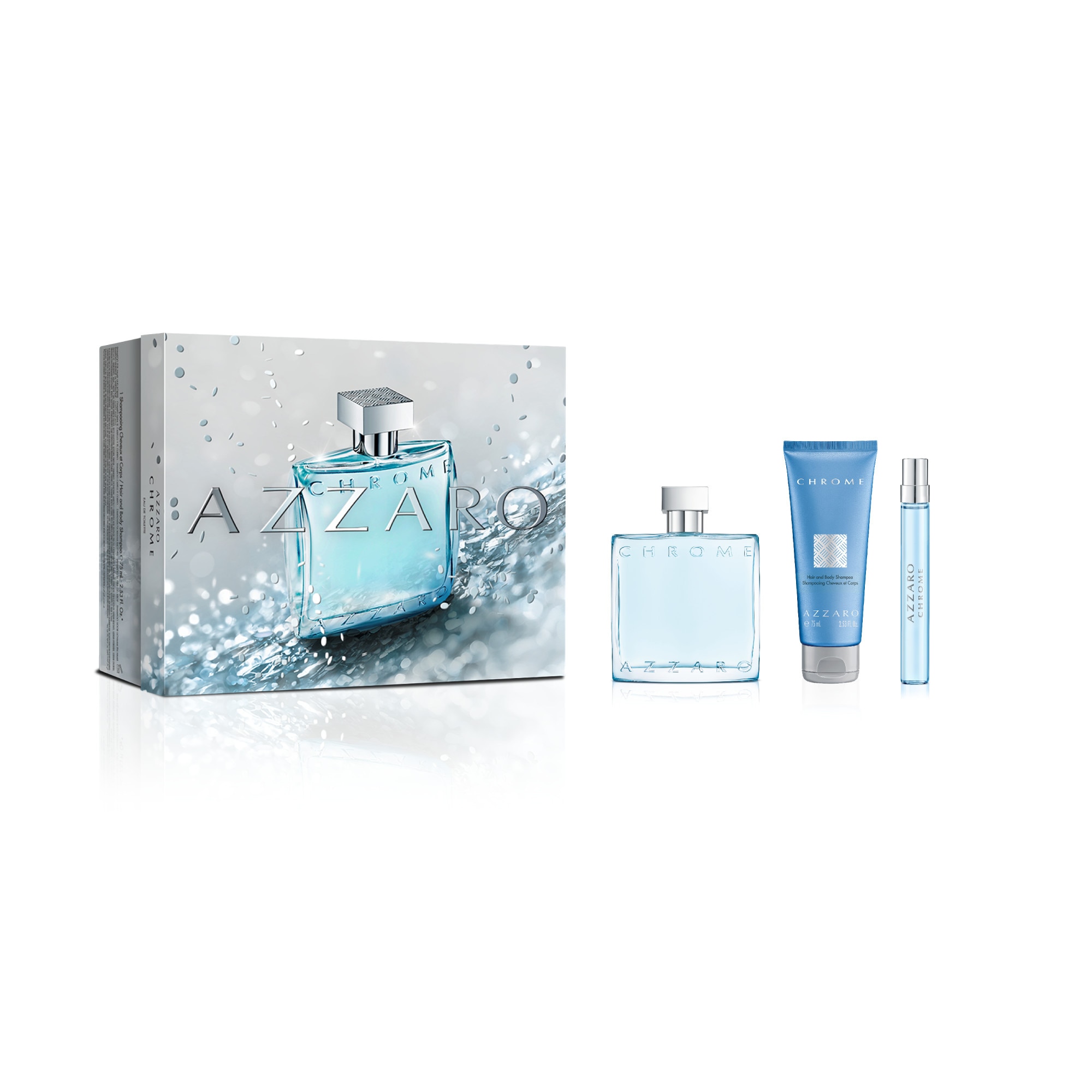 Azzaro - Chrome - Coffret - Eau De Toilette + Gel Douche Cheveux & Corps