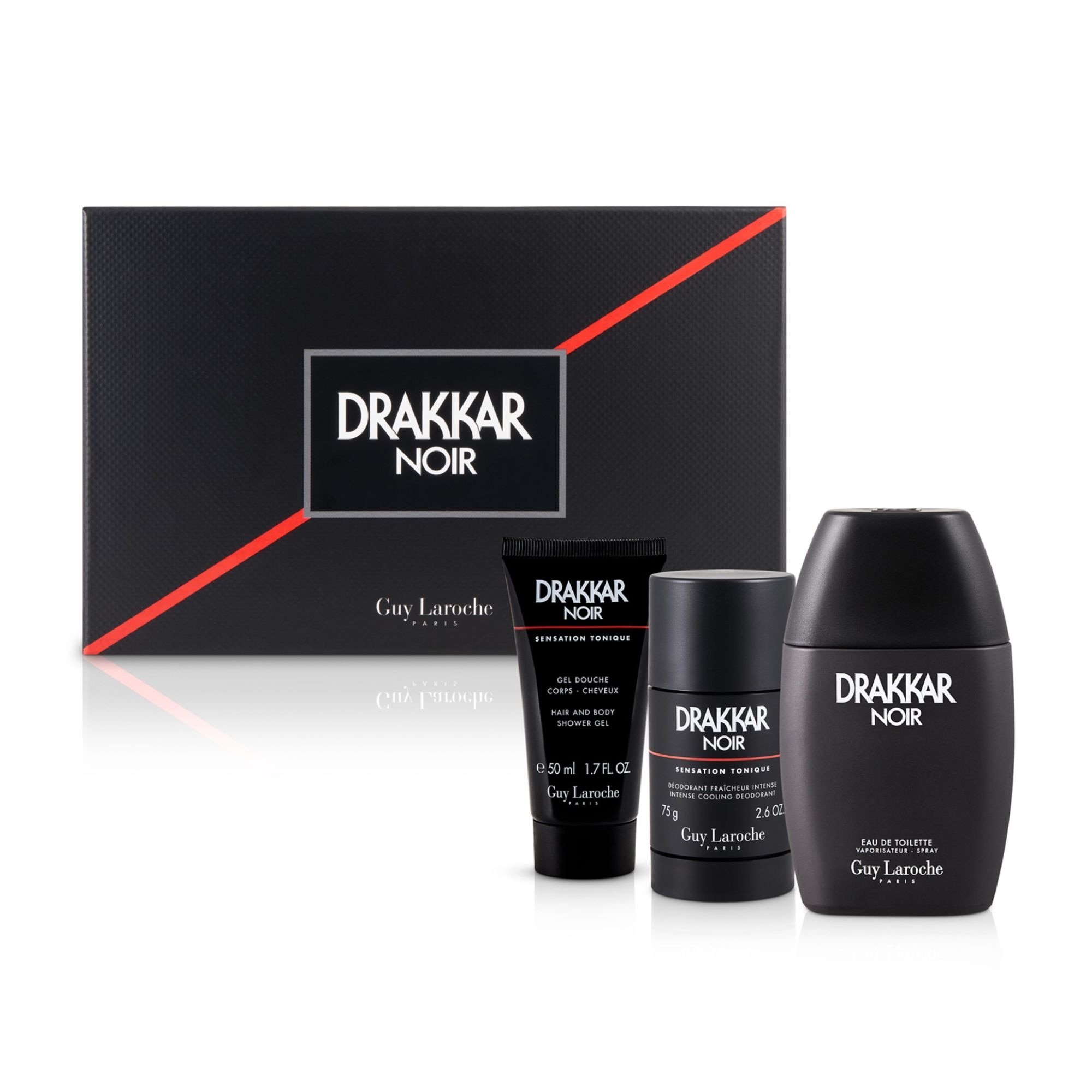 Guy Laroche - Drakkar Noir - Coffret - Eau De Toilette + Gel Douche Parfumé + Déodorant Stick