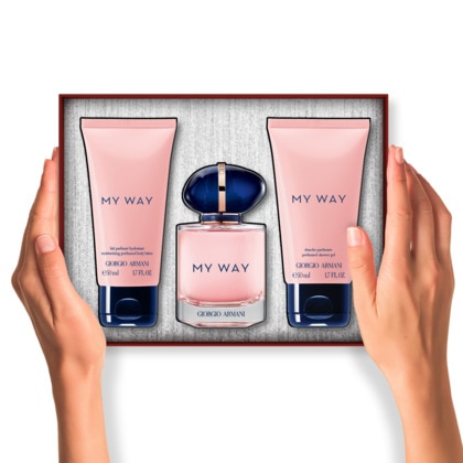 Coffret eau de parfum + lait parfumé hydratant + gel douche