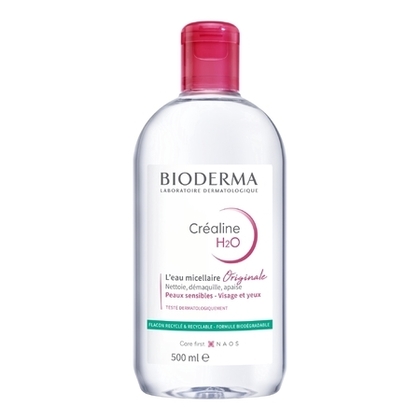 500ML BIODERMA CRÉALINE H2O Eau micellaire peau sensible  1 of 4 