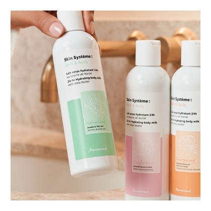 250ML MARIONNAUD SKIN SYSTÈME: BATH & BODY Lait corps hydratant 24h jasmin & thé vert  1 of 4 