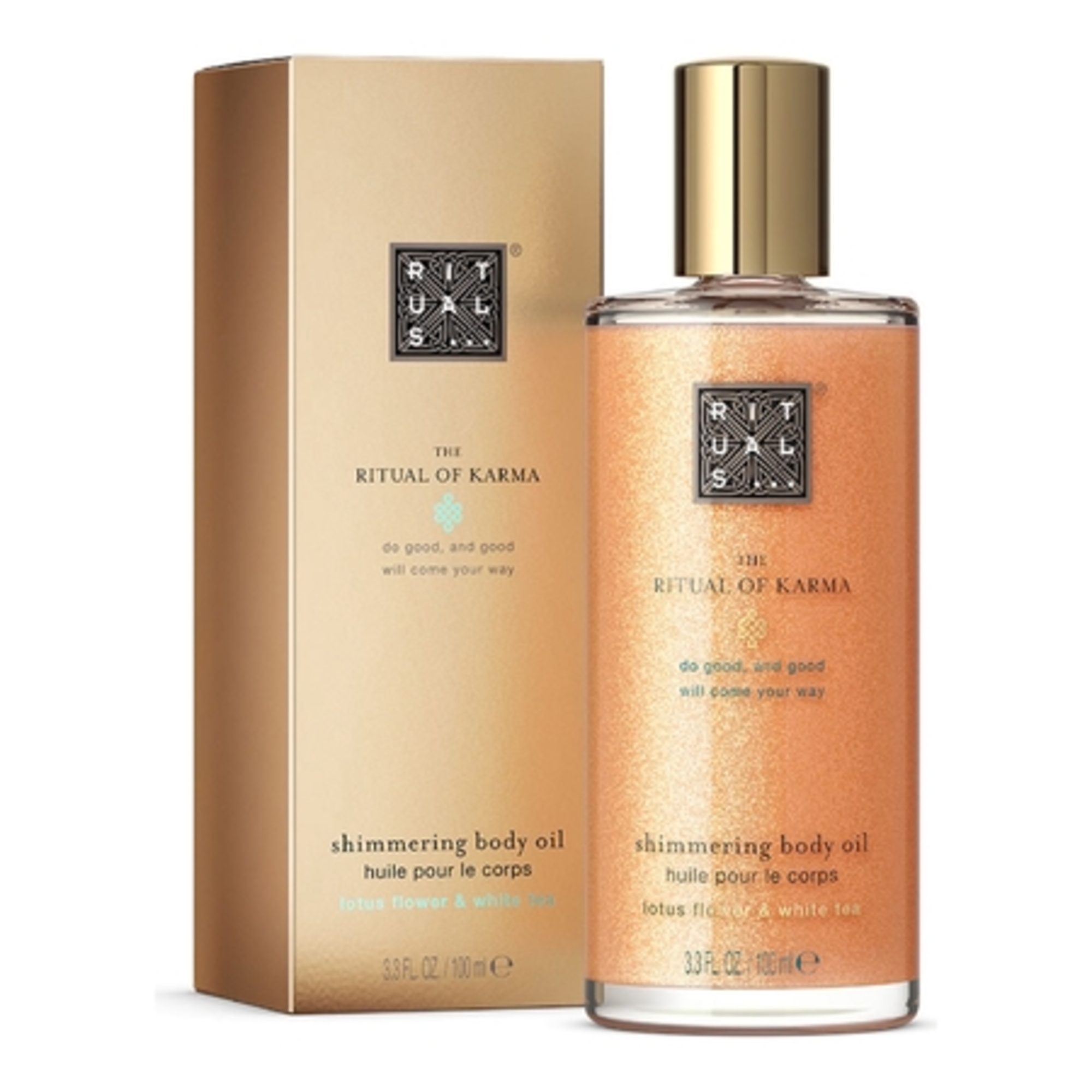 Huile scintillante corps