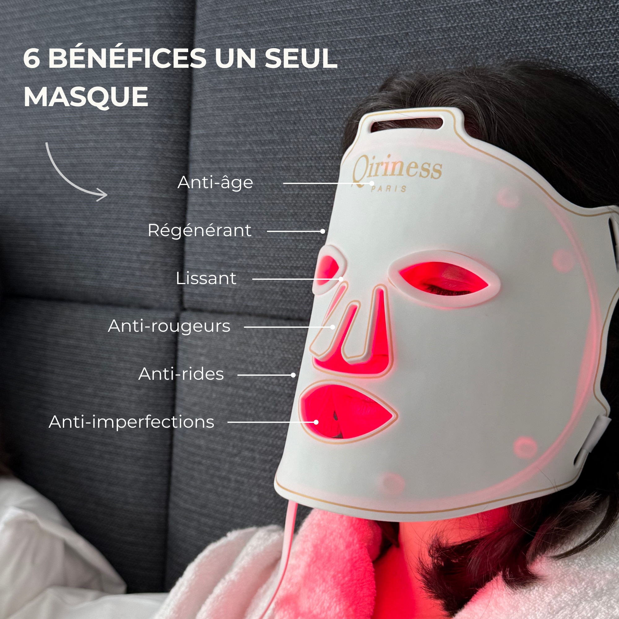 Masque LED Anti-âge, Éclat & Régénération