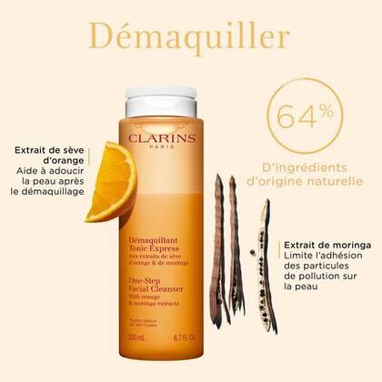 200ML Clarins DEMAQUILLANT VISAGE Tonic express – toutes peaux  1 of 4 