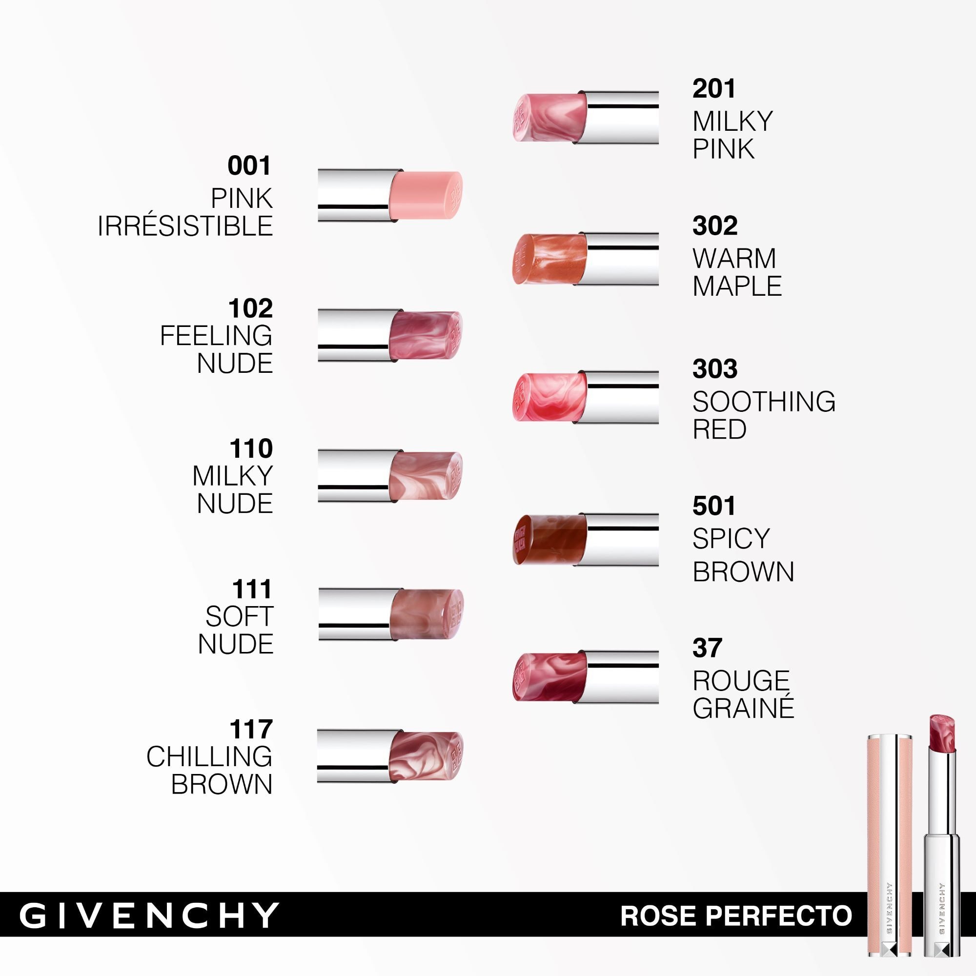 GIVENCHY ROSE PERFECTO LIP BALM Baume embellisseur de lèvres hydratation 24h 1 of 4