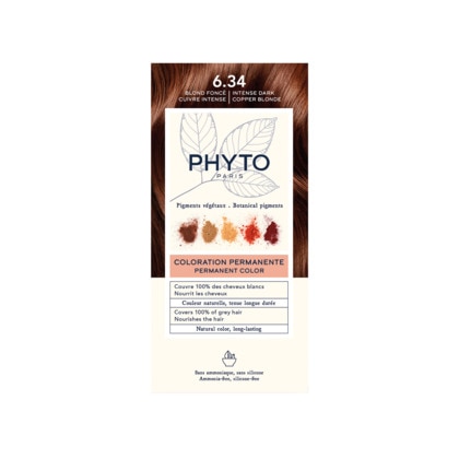  Phyto COLORATION PERMANENTE Coloration 6.34 blond foncé cuivré  1 of 1 