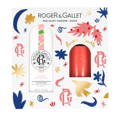  Roger & Gallet FLEUR DE FIGUIER Coffret - eau parfumée + bougie parfumée  1 of 1 