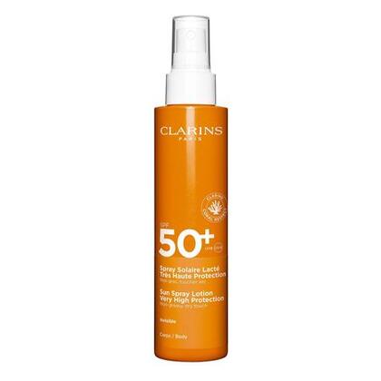 150ML Clarins SOLAIRE Spray solaire lacté très haute protection corps SPF50+  1 of 4 