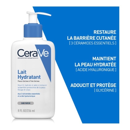 Lait hydratant visage & corps peaux sèches à très sèches