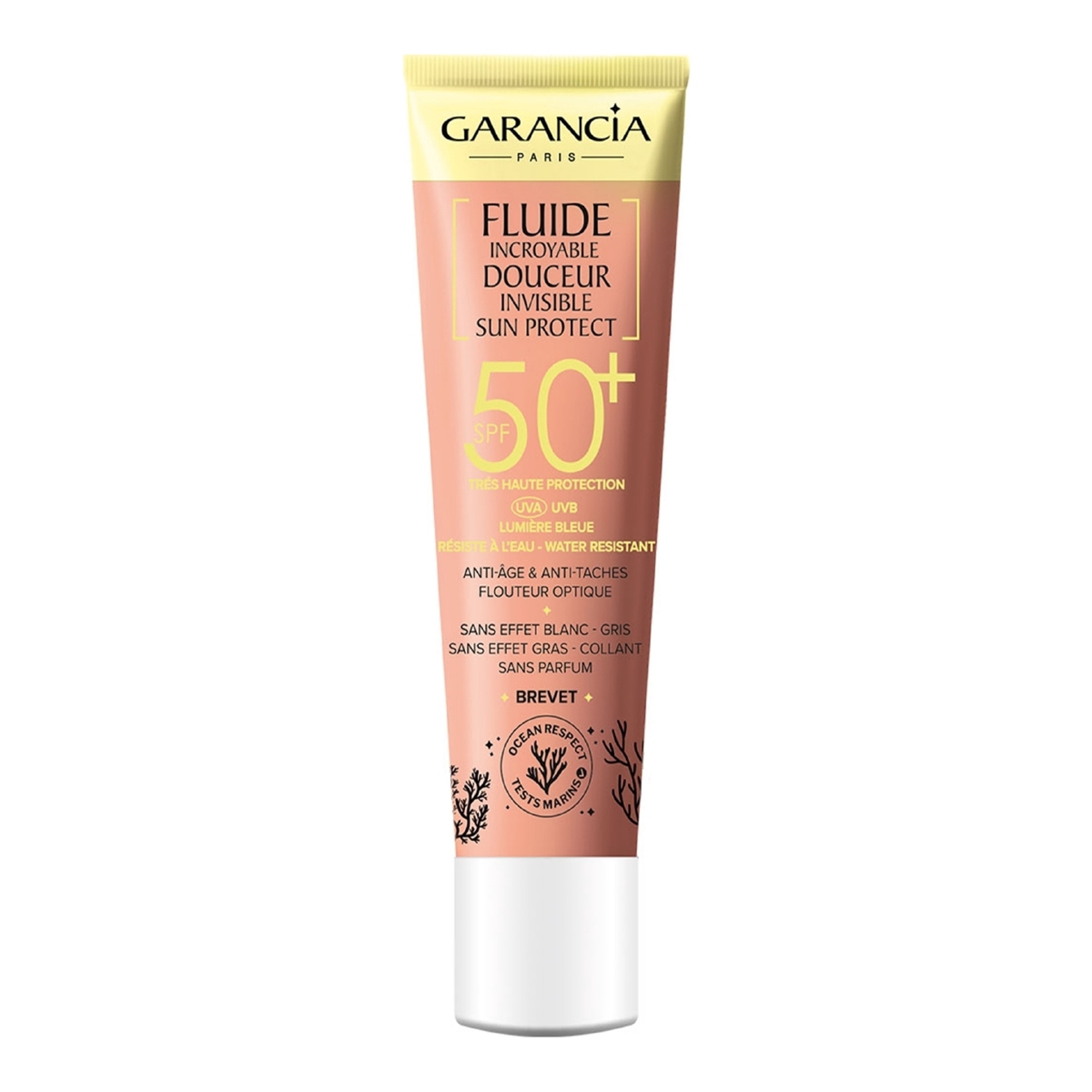 200ML GARANCIA SUN PROTECT Fluide incroyable douceur invisible spf50+  Fluide incroyable douceur invisible spf50+