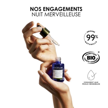 30ML SANOFLORE MERVEILLEUSE Huile sèche de nuit visage anti-rides certifiée bio  1 of 4 