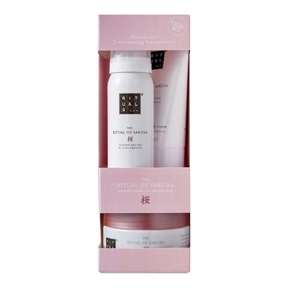  RITUALS THE RITUAL OF SAKURA Coffret voyage ressourçant soin corps - lait de riz & fleur de cerisier  1 of 4 