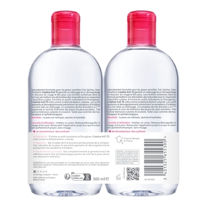 1120G BIODERMA CRÉALINE H2O Lot de 2 - eau micellaire démaquillante - peaux sensibles  1 of 2 