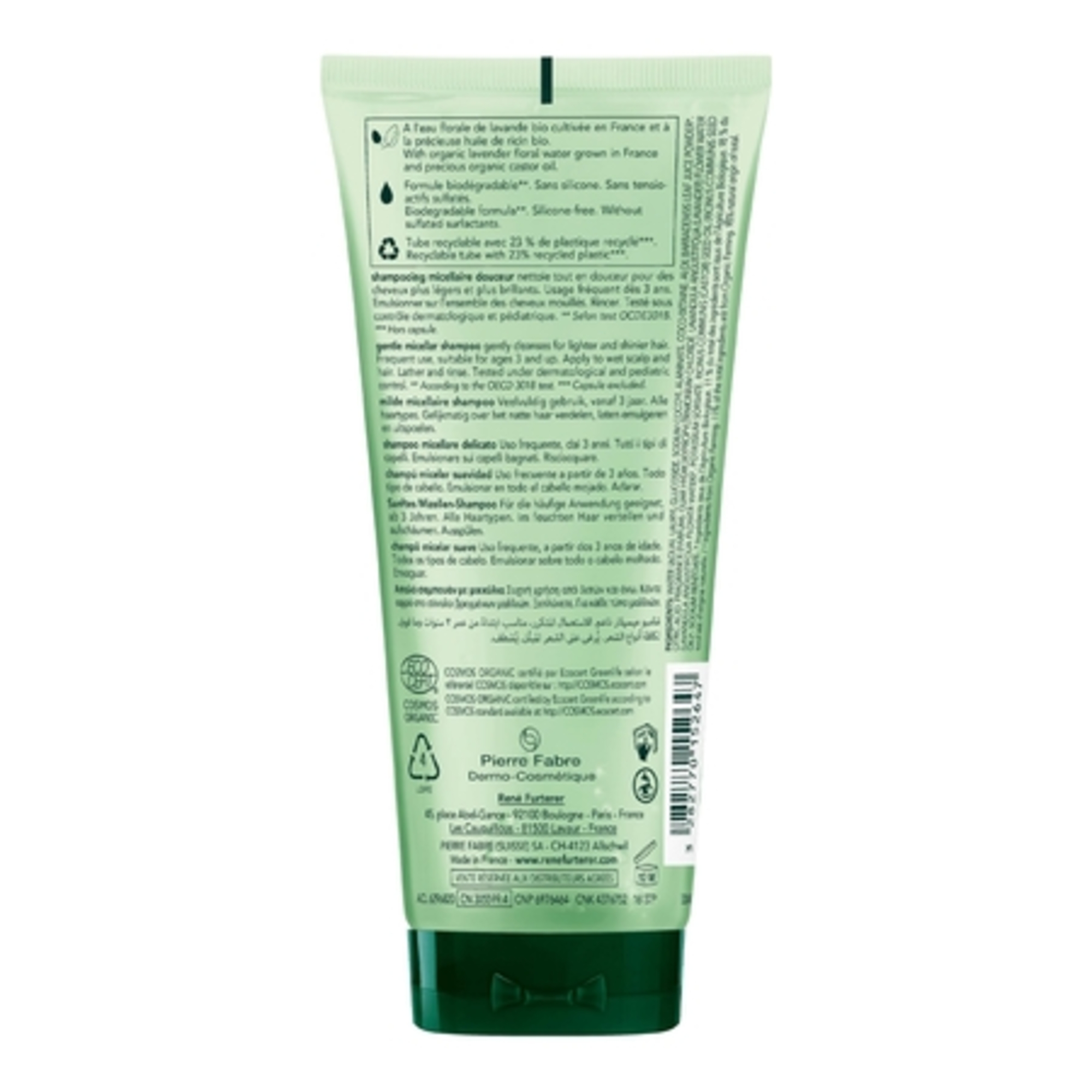 René furterer shampooing micellaire douceur - shampoing ultra doux sans sulfates - naturia 200 ml