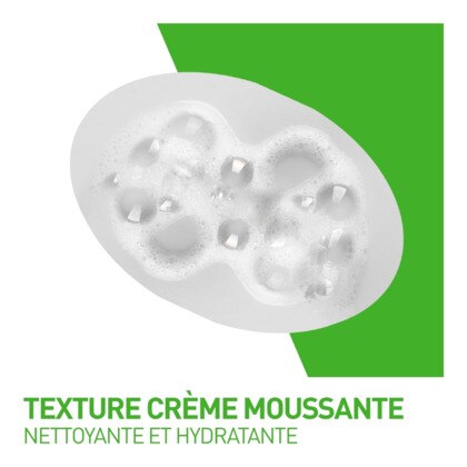 236ML CERAVE CRÈME MOUSSANTE NETTOYANTE HYDRATANTE Crème nettoyante visage peaux normales à sèches  1 of 4 