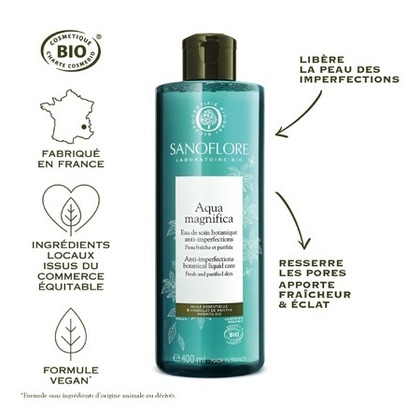 400ML SANOFLORE MAGNIFICA Lotion visage purifiante anti-imperfections certifiée bio - peaux grasses adolescents & adultes  1 of 4 