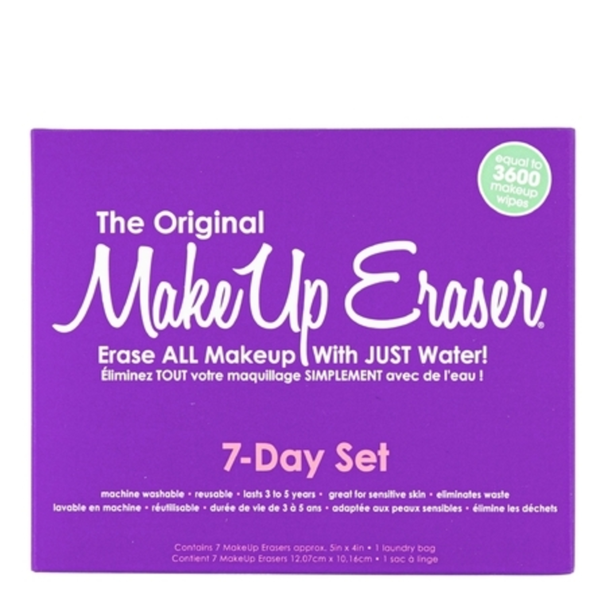 Kit de 7 serviettes démaquillantes réutilisables