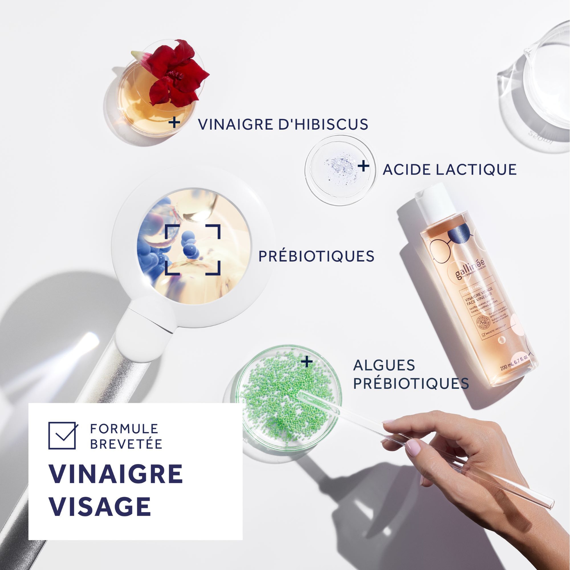 200mL GALLINEE SOIN VISAGE Vinaigre visage - peaux ternes même sensibles 1 of 4