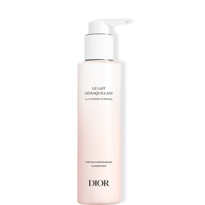 200ML DIOR LE DÉMAQUILLAGE AU NYMPHÉA Le lait démaquillant visage et yeux au nymphéa français purifiant  1 of 2 