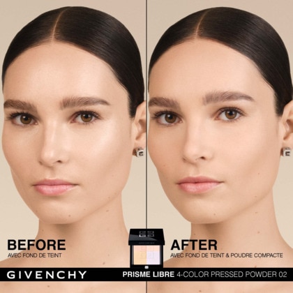 Poudre compacte fixatrice, matifiante et floutante