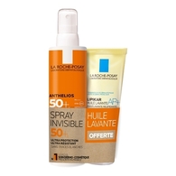  LA ROCHE POSAY ANTHELIOS Crème solaire spray très haute protection SPF50+ corps + huile lavante offerte  1 of 2 