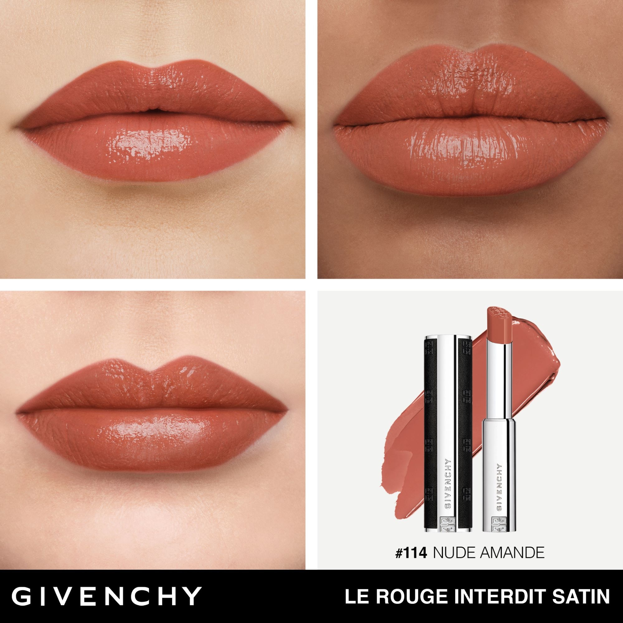  GIVENCHY LE ROUGE INTERDIT SATIN Rouge à Lèvres Fini Satin Lumineux  1 of 3 