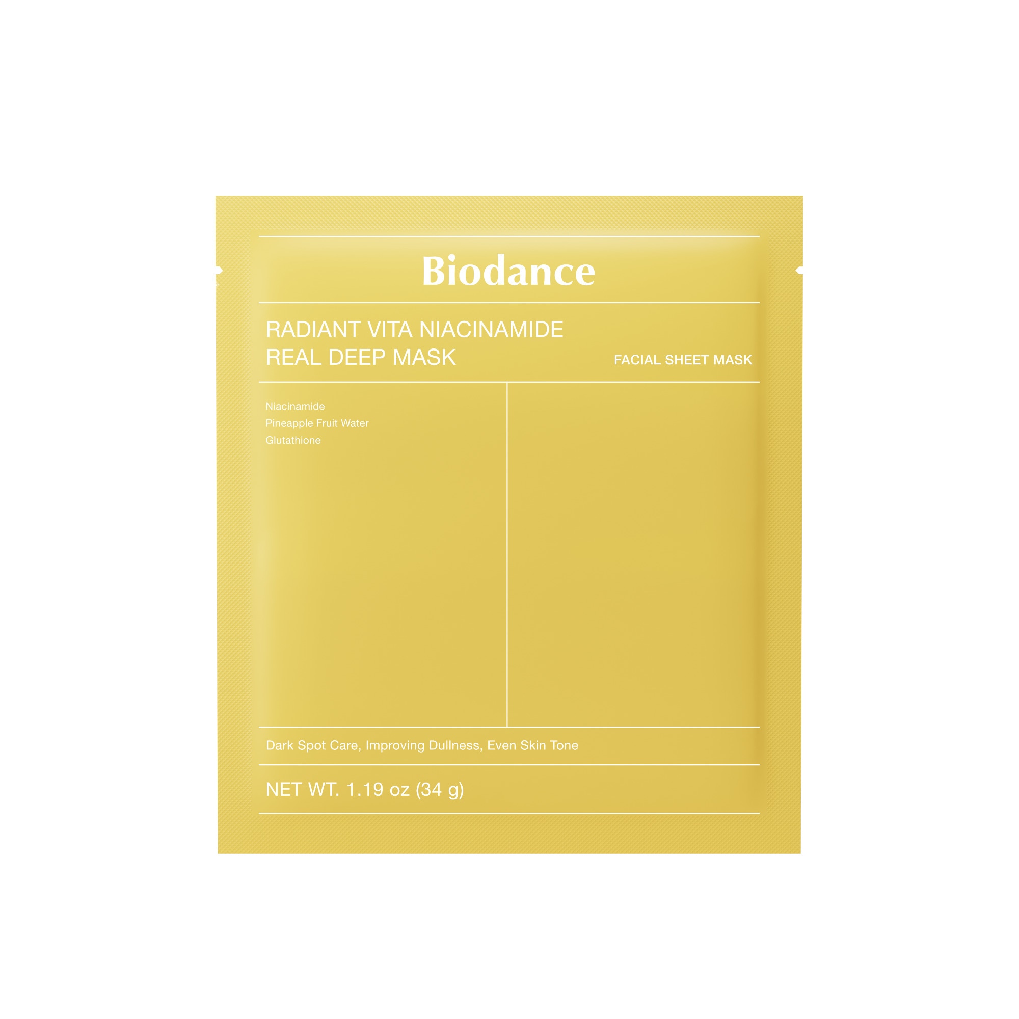 136G BIODANCE VITA NIACINAMIDE Masque hydrogel anti-taches à la niacinamide 1 of 3 Masque hydrogel anti-taches à la niacinamide