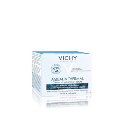 50mL VICHY AQUALIA THERMAL Crème hydratante visage pour peaux sèches à très sèches  1 of 4 