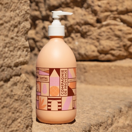 495ML LA COMPAGNIE DE PROVENCE HYGIENE Savon liquide de marseille santal concombre - édition limitée 25 ans  1 of 4 