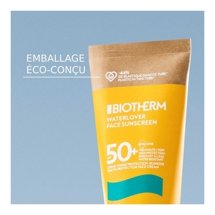 50ML BIOTHERM Waterlover Crème solaire visage protection jeunesse pour prévenir le photovieillissement  1 of 4 