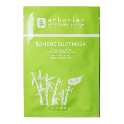 15G ERBORIAN BAMBOO Masque tissu visage effet repulpant fraîcheur  1 of 2 