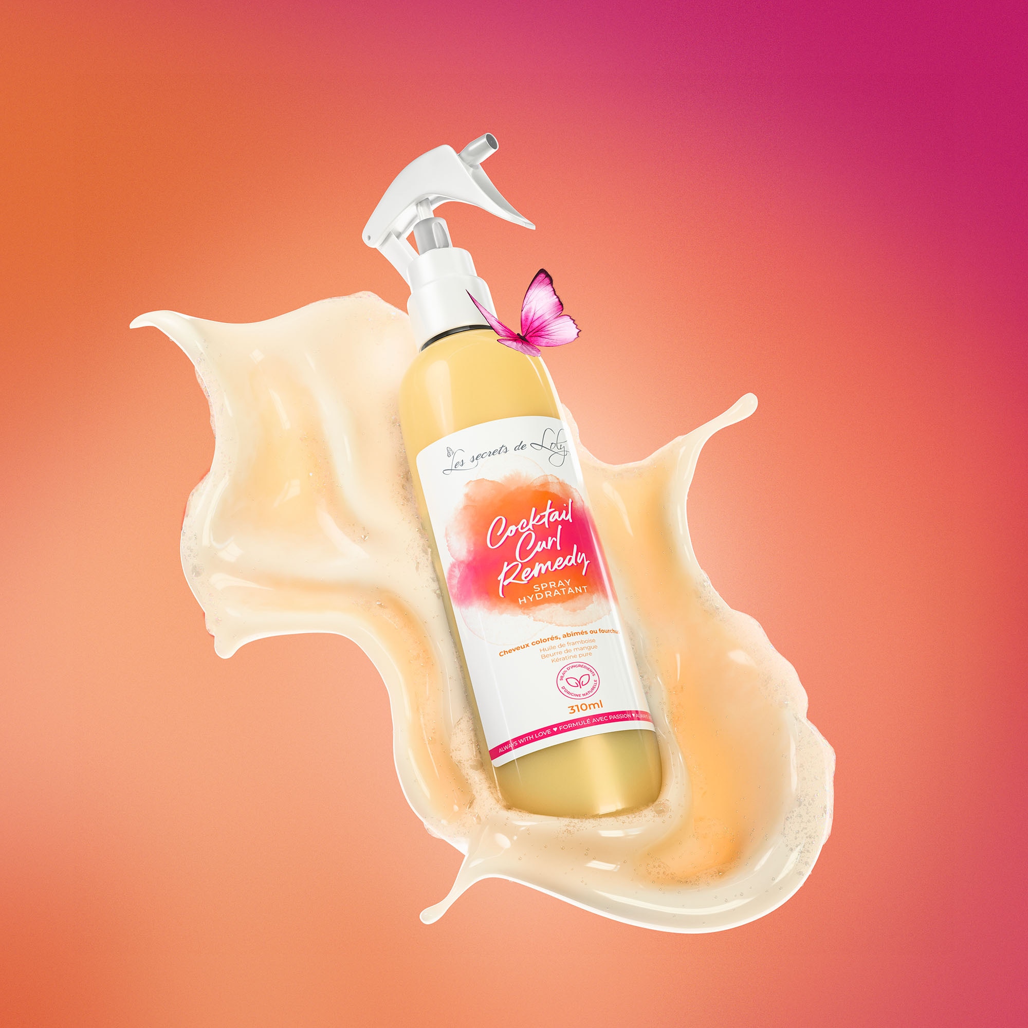 Spray hydratant pourr cheveux colorés, abîmés ou fourchus