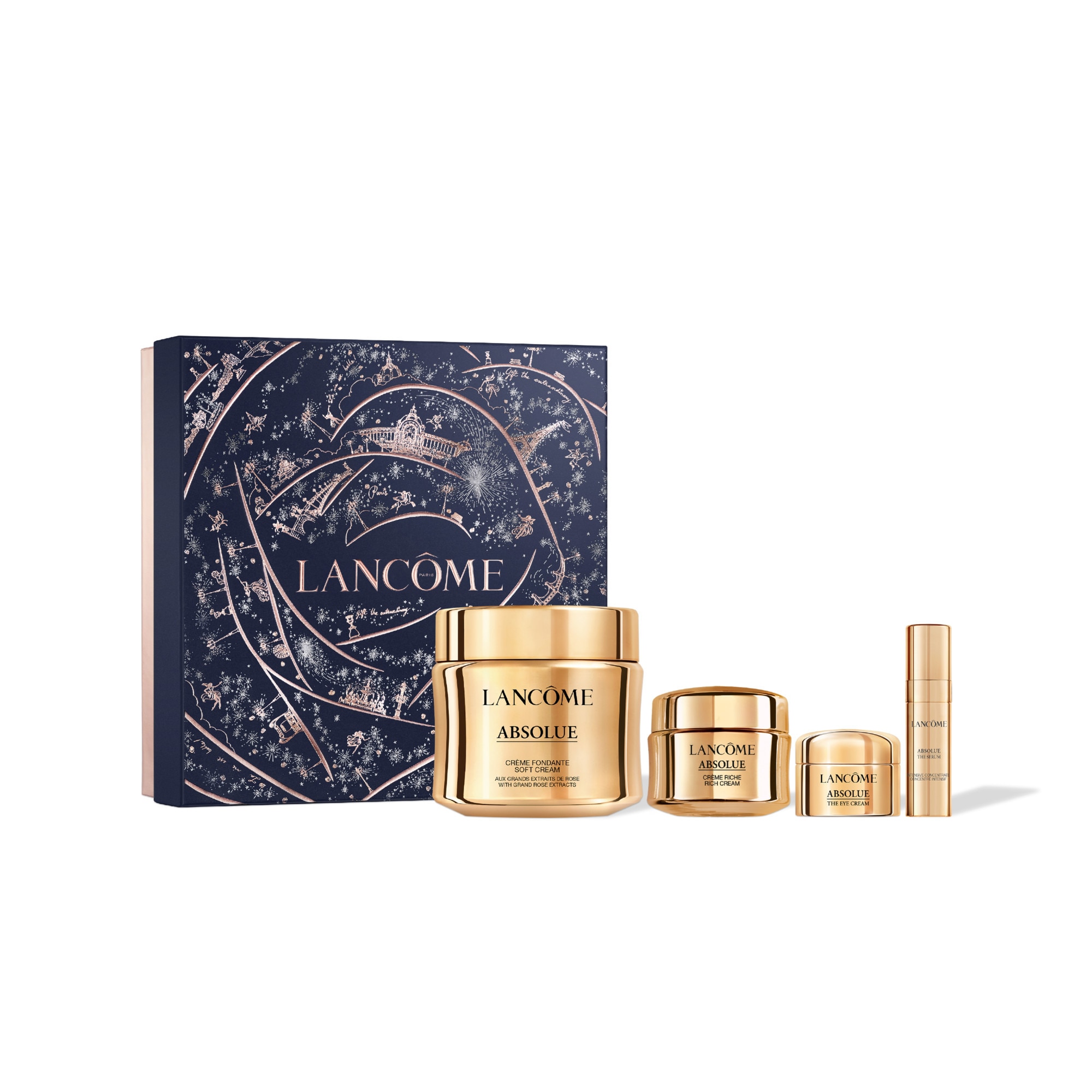 Lancôme ABSOLUE Coffret - crème fondante + crème riche + crème yeux + sérum concentré intensif 1 of 1 Coffret - crème fondante + crème riche + crème yeux + sérum concentré intensif