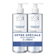 800ML LABORATOIRE SVR PHYSIOPURE DUO EAU MICELLAIRE Eau nettoyante démaquillante pureté douceur  1 of 2 