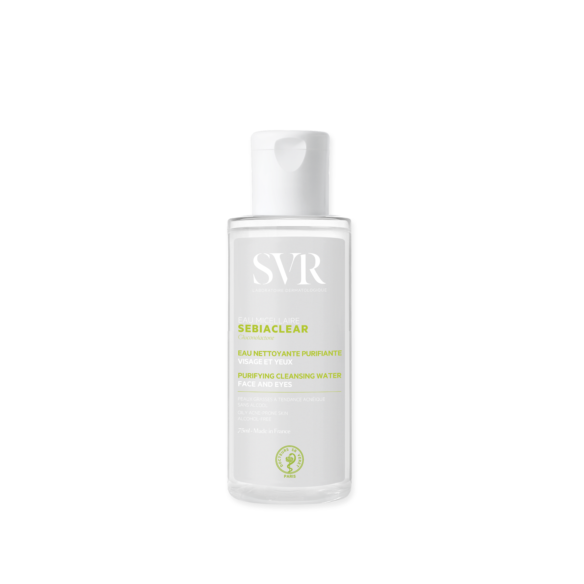 Laboratoire Svr - Sebiaclear Eau Micellaire - Eau Nettoyante Purifiante Et Matifiante Pour Peaux Acnéiques Sensibles - 75ml