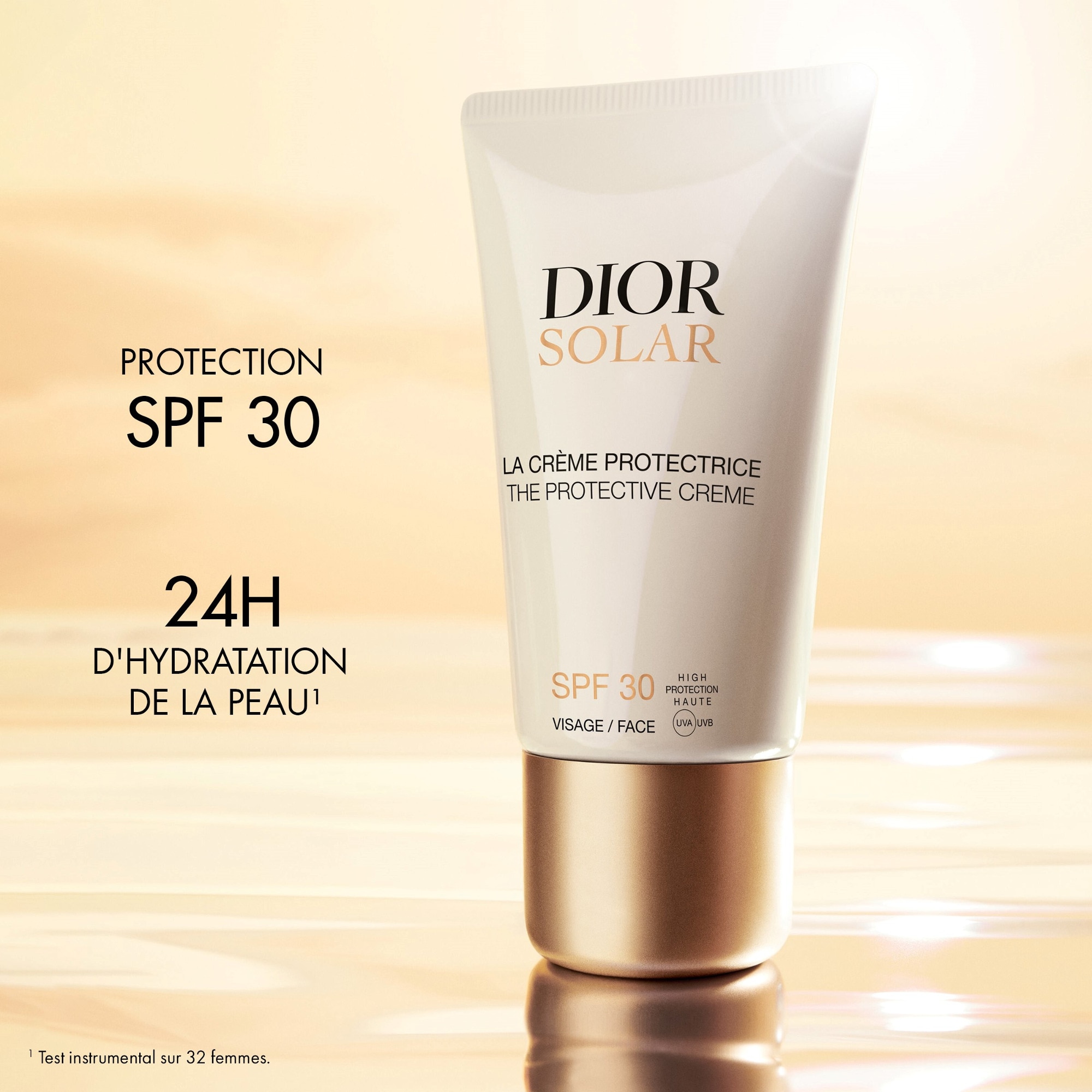 La crème protectrice solaire visage spf 30 - haute protection