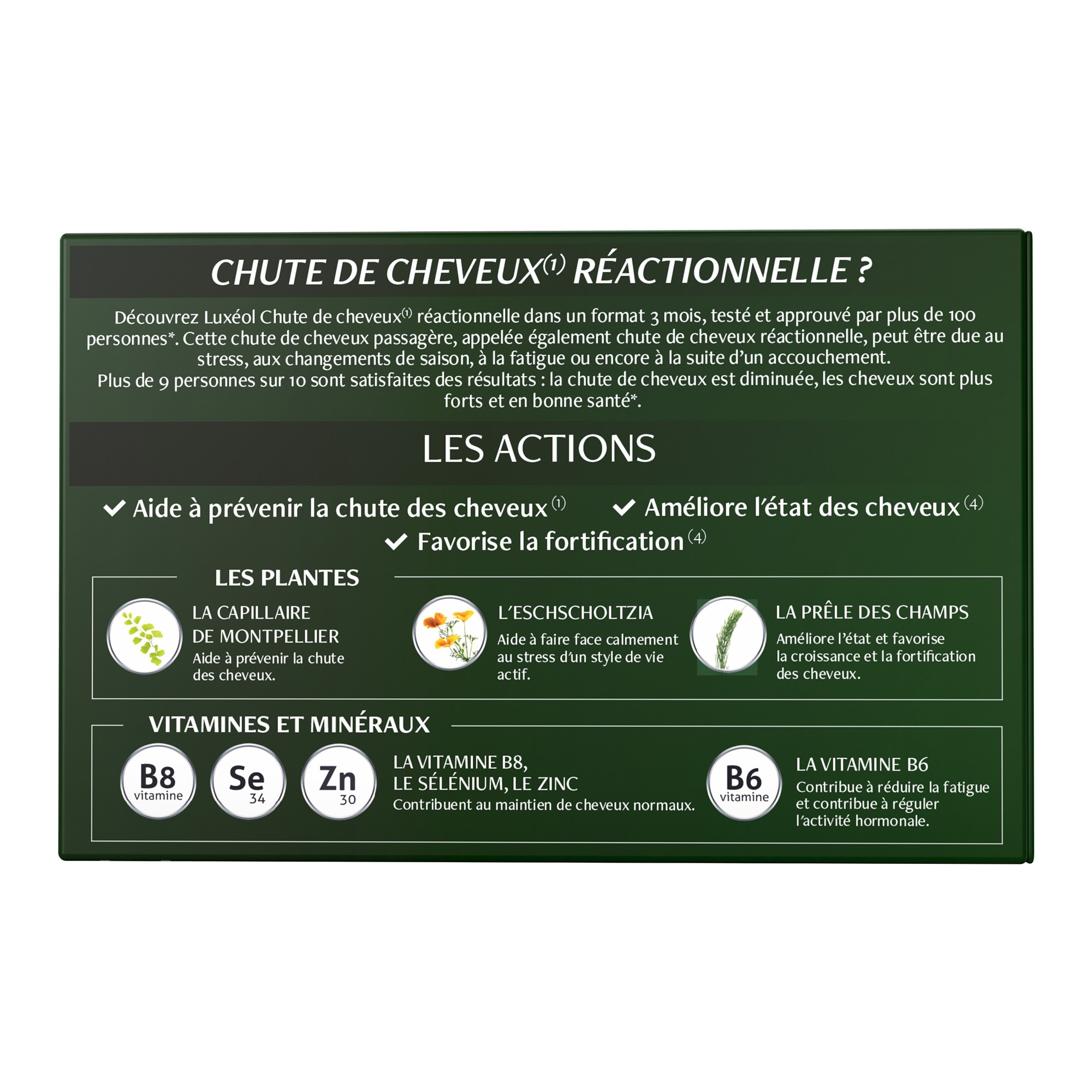 Complément alimentaire chute de cheveux réactionnelle - 3 mois