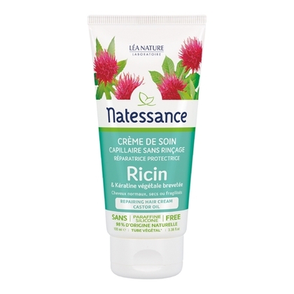 100ML Natessance CAPILLAIRE BIO Crème de soin capillaire sans rinçage Ricin  1 of 2 