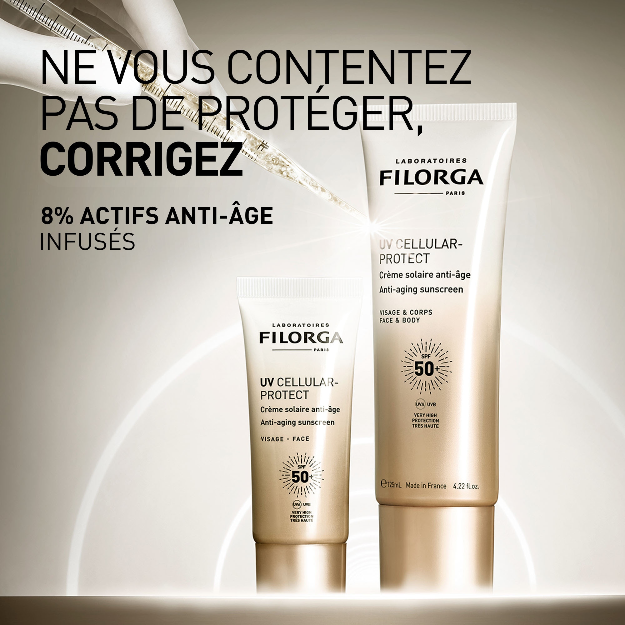 Crème solaire anti-âge - visage et corps
