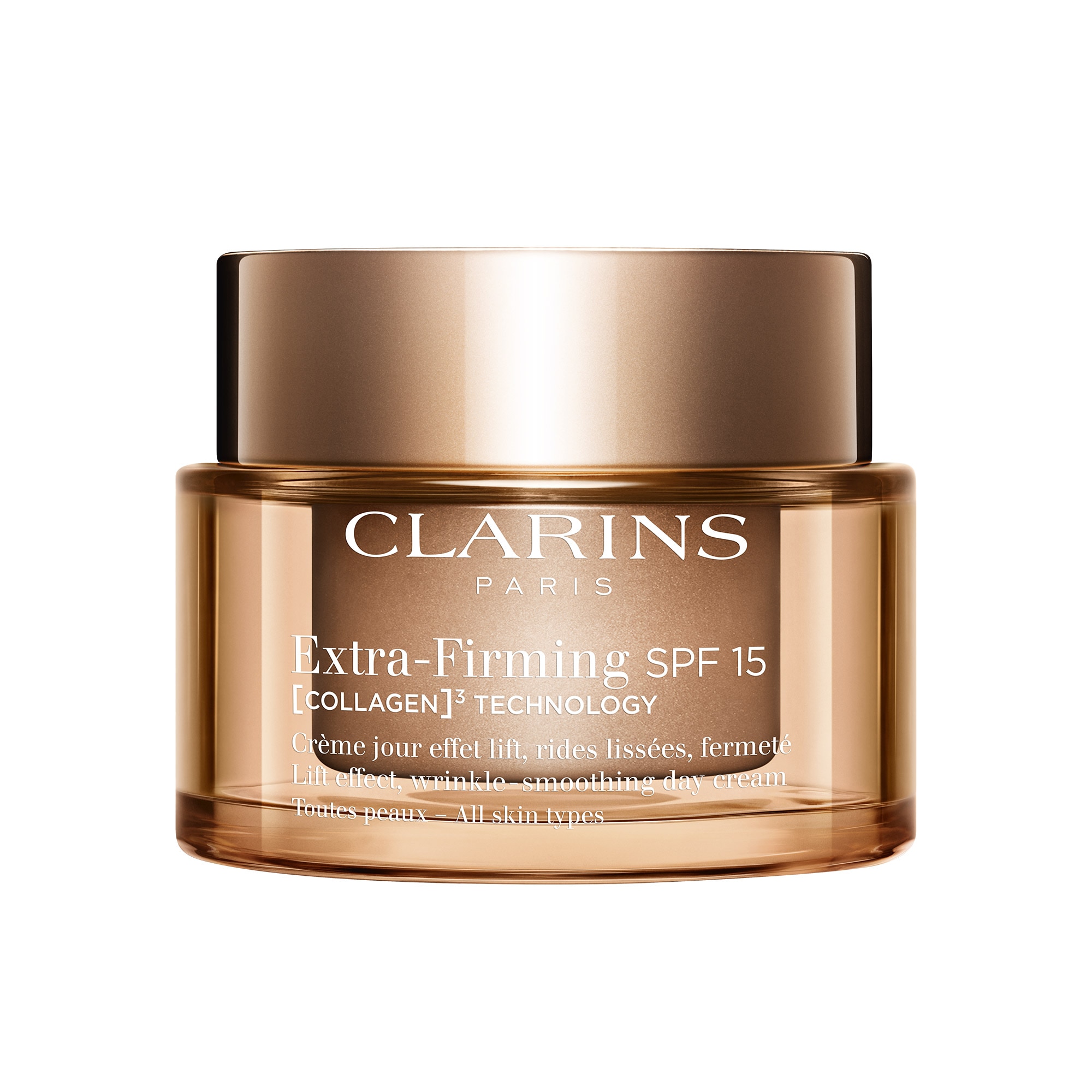 Clarins - Extra-firming - Extra-firming Crème Jour Spf 15 Toutes Peaux - Rechargeable - Crème Anti-âge Collagène Fermeté - 50ml